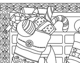 Christmas Coloring Page Christmas Treats Holiday Coloring 340x270 Christmas Coloring Page Christmas Treats Holiday Coloring