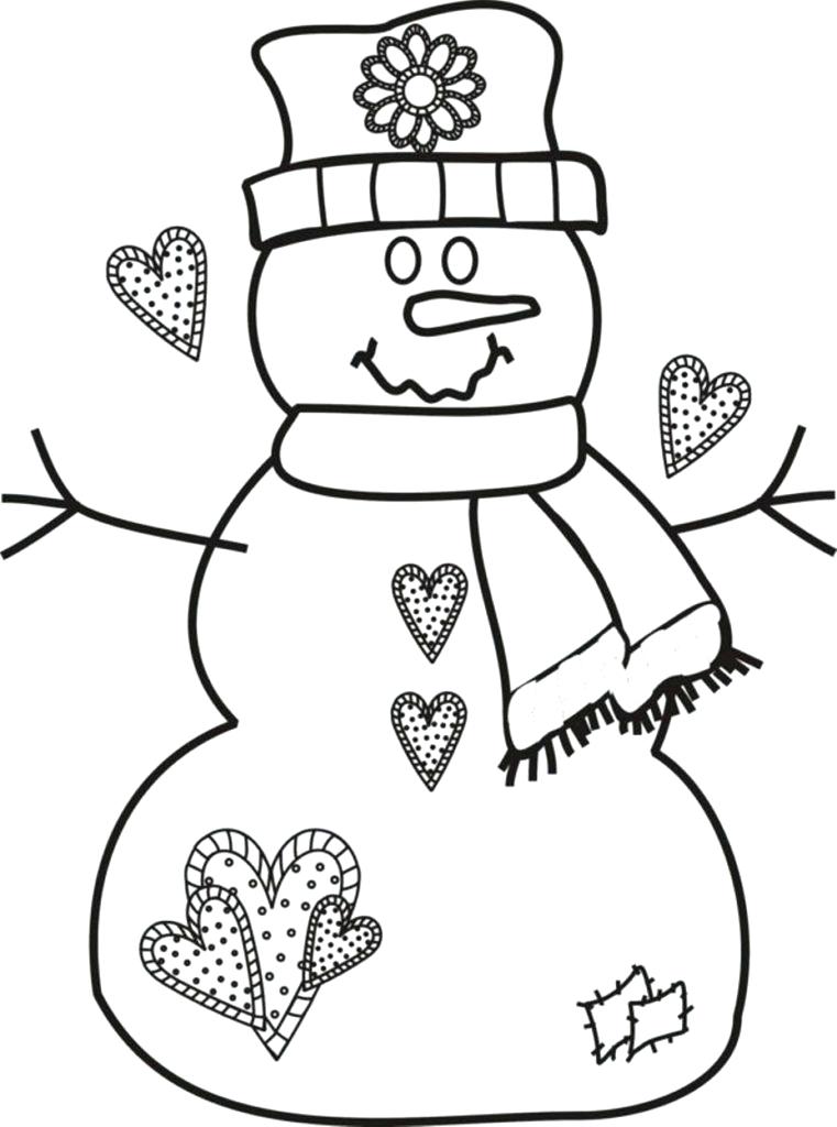 761x1024 Free Christmas Coloring Pages For Kids Snowman Printable Free