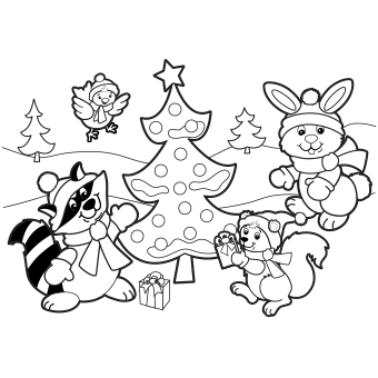 340x340 Free Coloring Pages For Christmas 2274497