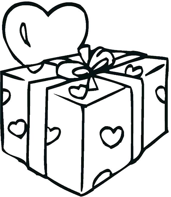 Christmas Gift Coloring Page Present Coloring Page Presents 575x665 Christmas Gift Coloring Page Present Coloring Page Presents