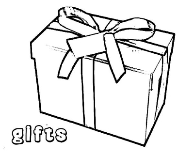 Balloon Gift Box And Coloring Page Image Clipart Images 400x322 Balloon Gift Box And Coloring Page Image Clipart Images