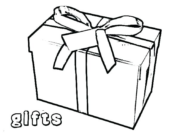 Christmas Present Coloring Pages Present Coloring Pages Gift Box 600x464 Christmas Present Coloring Pages Present Coloring Pages Gift Box