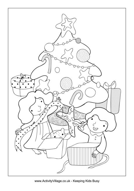 Christmas Present Colouring Pages 460x658 Christmas Present Colouring Pages