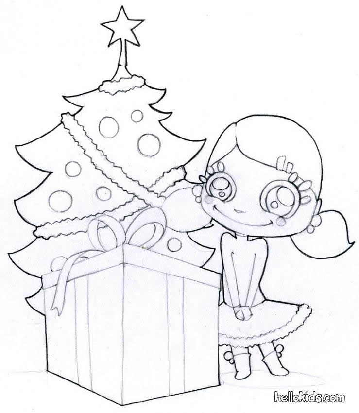 Christmas Tree And Presents Coloring Pages 739x850 Christmas Tree And Presents Coloring Pages