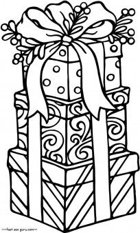 Free Printable Christmas Gifts Coloring Pages For Kids.free Online 204x338 Free Printable Christmas Gifts Coloring Pages For Kids.free Online