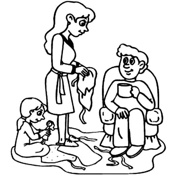 Joint Family Opening Christmas Gifts Coloring Pages Batch Coloring 600x600 Joint Family Opening Christmas Gifts Coloring Pages Batch Coloring