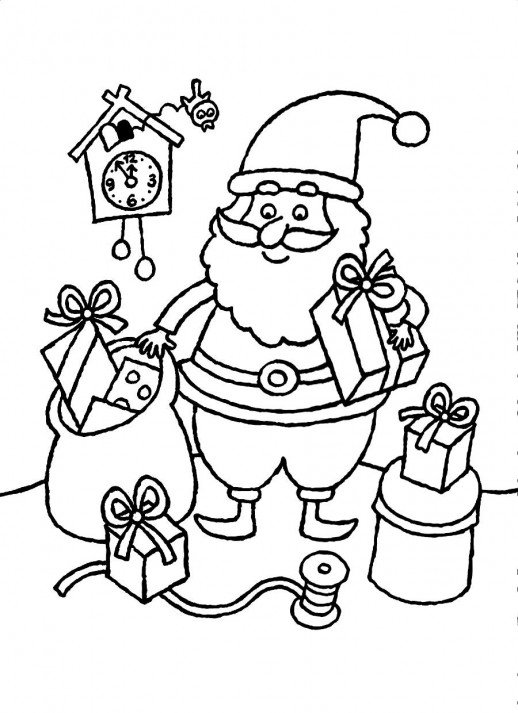 Santa Claus Waiting For The Right Time To Deliver The Christmas 518x713 Santa Claus Waiting For The Right Time To Deliver The Christmas