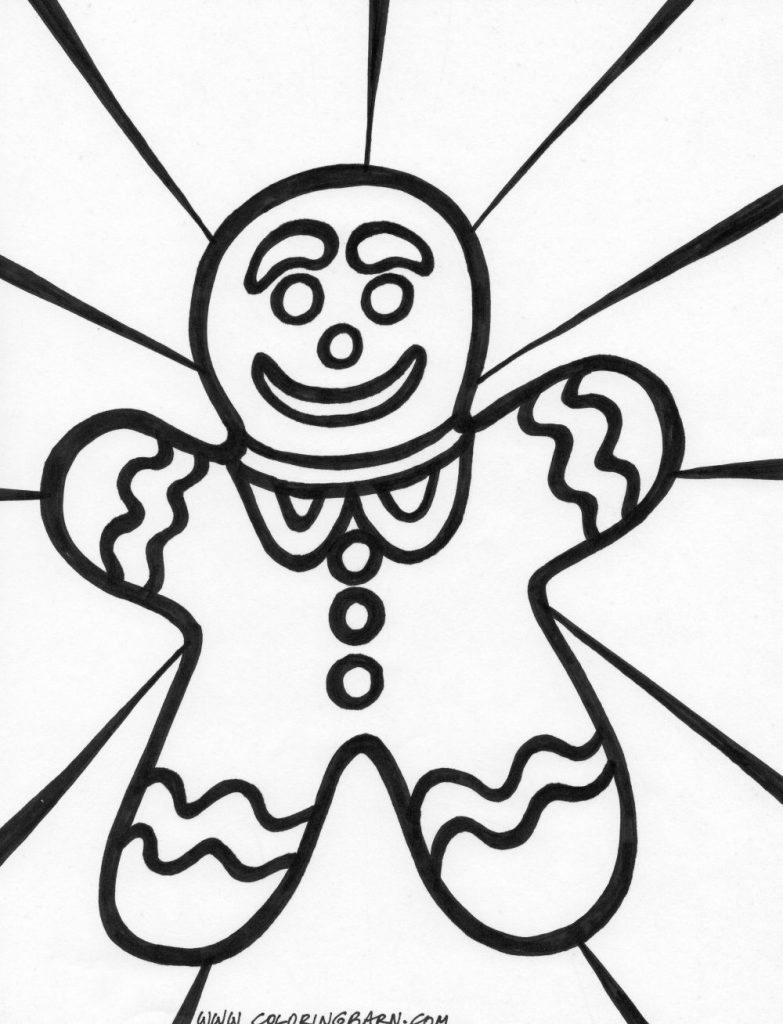 783x1024 Christmas Gingerbread Men Cartoon Coloring Pages Download(1