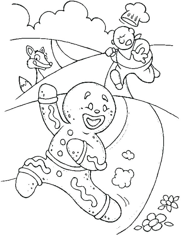 600x779 Gingerbread Man Color Sheet Cute Gingerbread Man Coloring Pages
