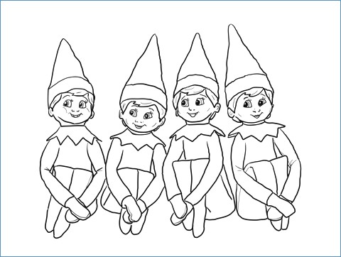 Christmas Girl Elf Coloring Pages