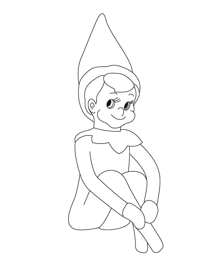 736x952 Elf Coloring Pages