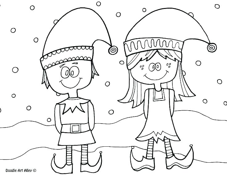 Christmas Elf Coloring Pages 736x568 Christmas Elf Coloring Pages