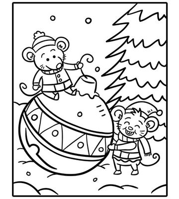 360x400 Printable Holiday Coloring Pages
