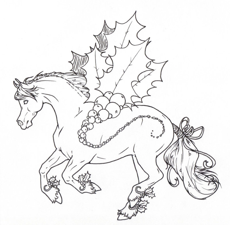 Christmas Horse Coloring Pages. Holiday Coloring Pages Printable 800x783 Christmas Horse Coloring Pages. Holiday Coloring Pages Printable