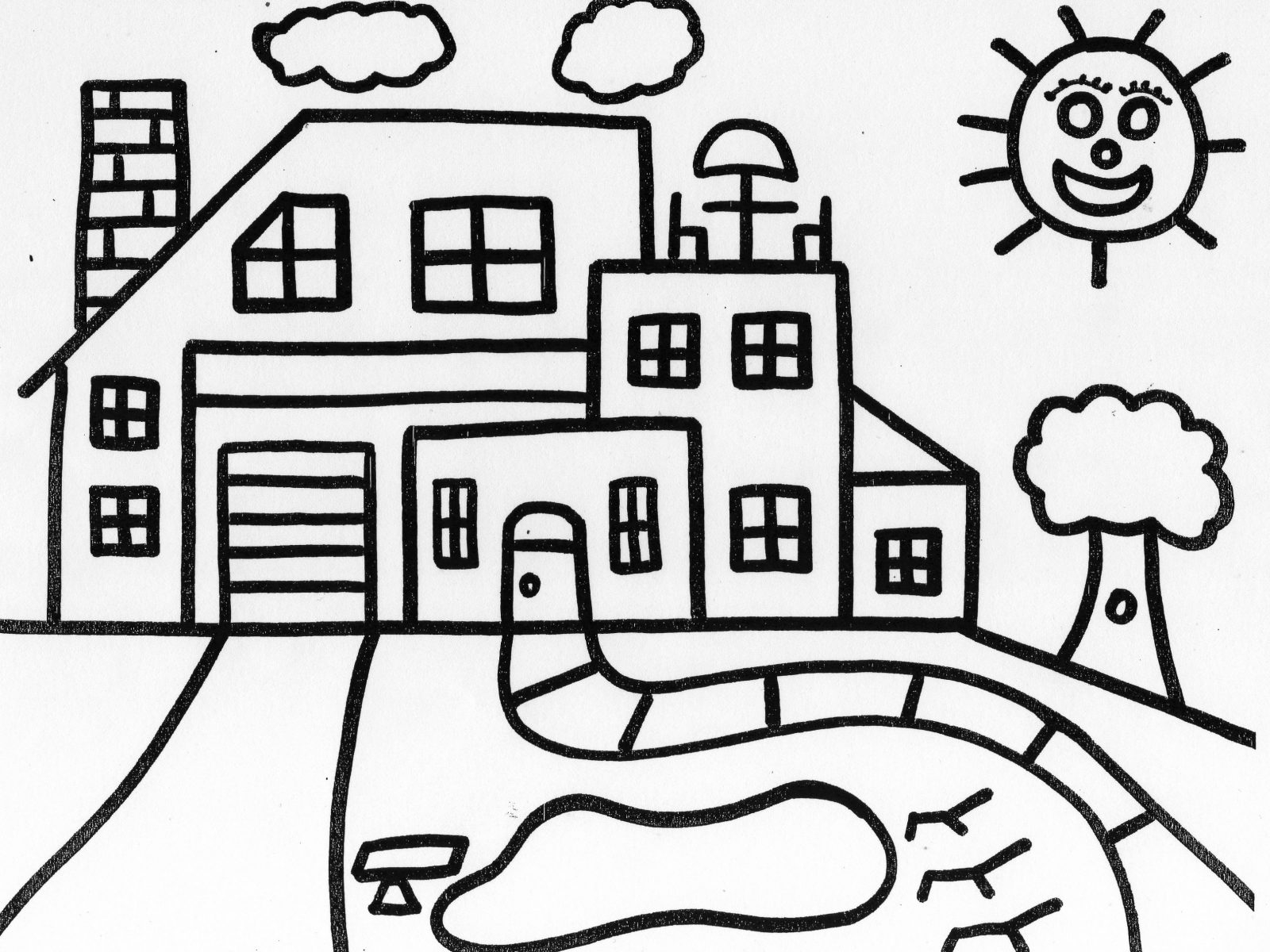 1600x1200 House Coloring Pages To Print House Coloring Pages To Print