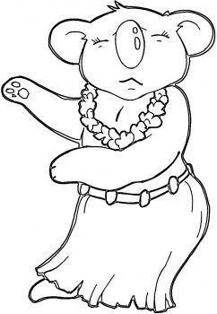 Christmas In Hawaii Coloring Pages Hawaiian Koala Coloring Page 242x350 Christmas In Hawaii Coloring Pages Hawaiian Koala Coloring Page