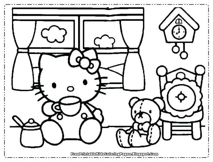 728x553 Hello Kitty Coloring Pages Christmas Kitten Coloring Pages Hello