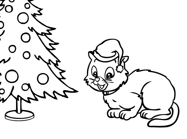 630x470 Lovely Kitten Coloring Pages