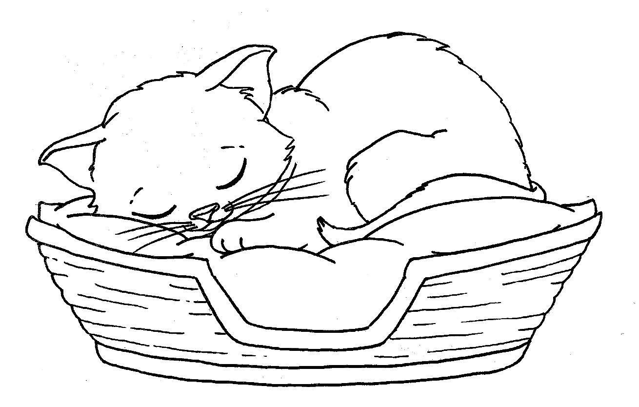 1310x834 Coloring Pages Christmas Kitten Simple Colorings