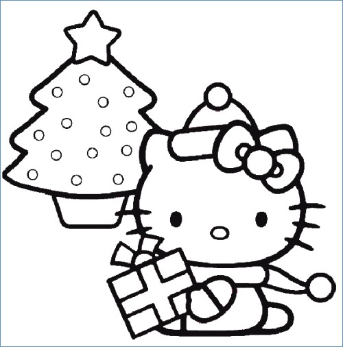 500x506 Cute Baby Hello Kitty Coloring Pages