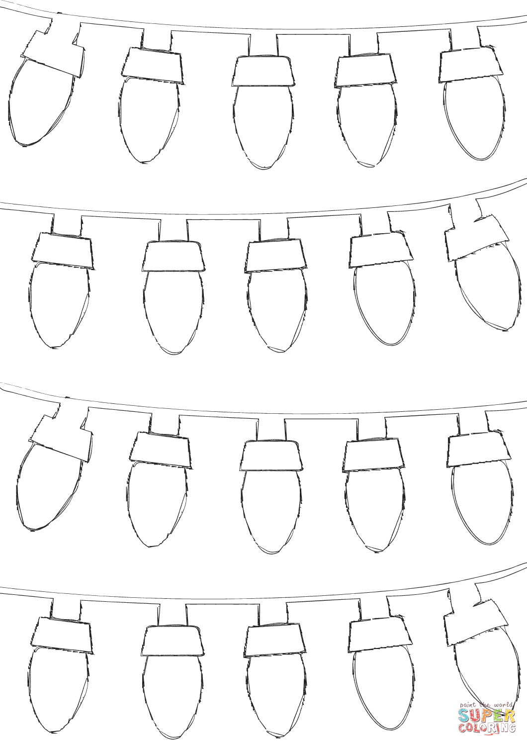 1060x1500 Christmas Lights Coloring Pages