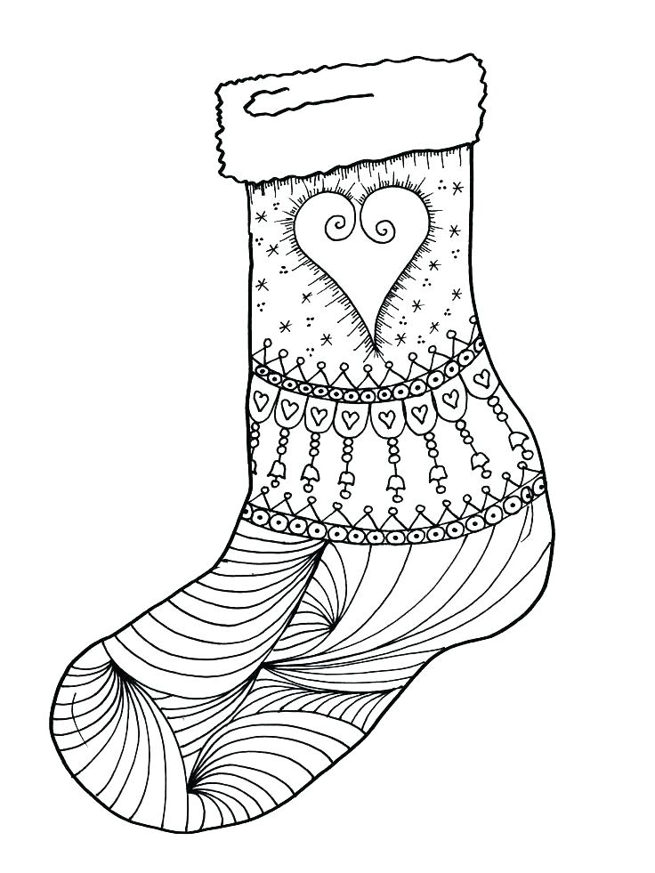 736x981 Stocking Coloring Sheets Stocking Coloring Page Stocking Coloring