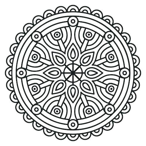 500x500 Free Printable Christmas Mandala Coloring Pages Coloring Free