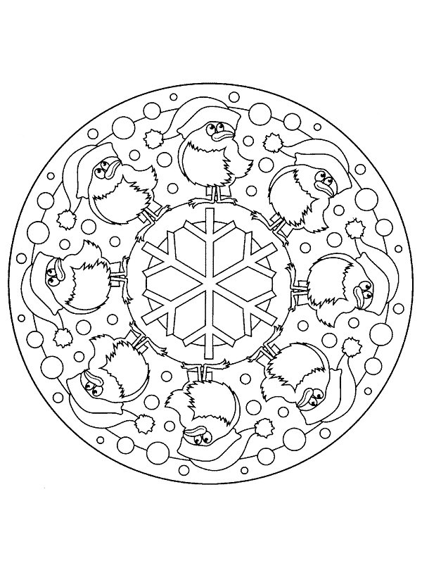 600x800 Christmas Mandala Coloring Pages Kids N Fun 36 Coloring Pages