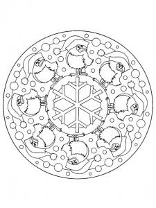 Christmas Mandala Coloring Pages Mandale Mandala 225x300 Christmas Mandala Coloring Pages Mandale Mandala