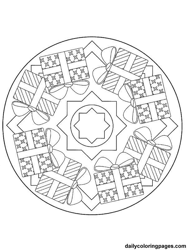 Christmas Gift Mandala Coloring (2) Jul Mandala 600x800 Christmas Gift Mandala Coloring (2) Jul Mandala
