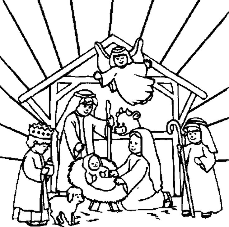 Christmas Manger Coloring Pages