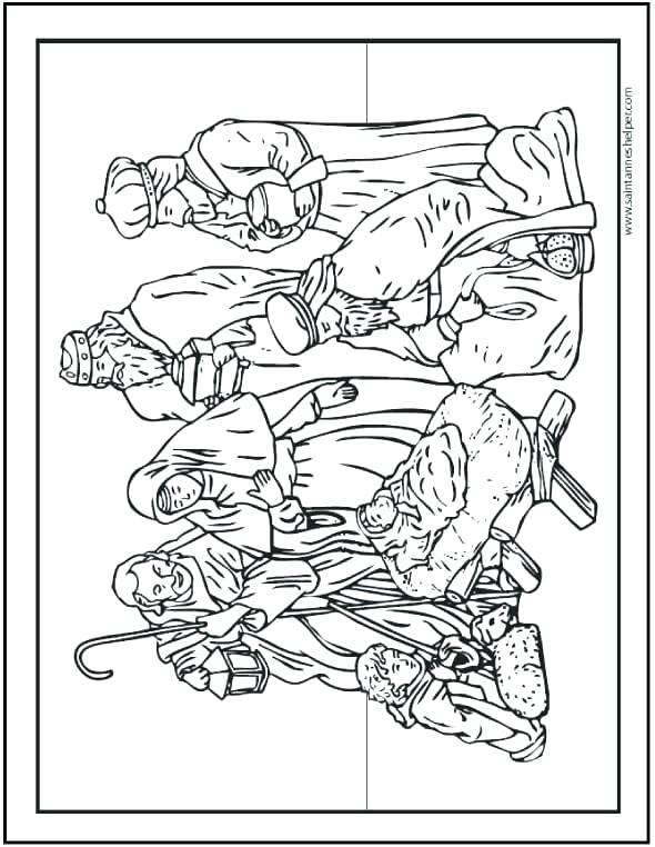 590x762 Coloring Pages Nativity In Manger Coloring Page Coloring Page