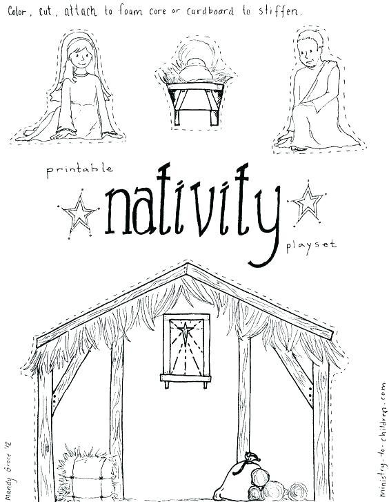 564x727 Manger Coloring Page Manger Coloring Page Nativity Scene Coloring