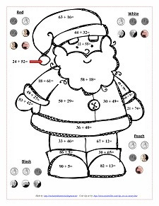 225x291 Christmas Math Coloring Pages 3rd Grade Colour By Numbering Hd