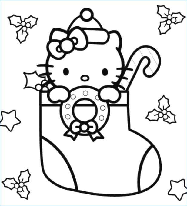 Hello Kitty Christmas Letter Maze And Coloring Page 617x680 Hello Kitty Christmas Letter Maze And Coloring Page