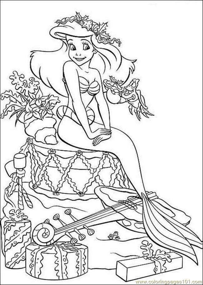 Mermaid Coloring Pages 003 Coloring Page 650x910 Mermaid Coloring Pages 003 Coloring Page