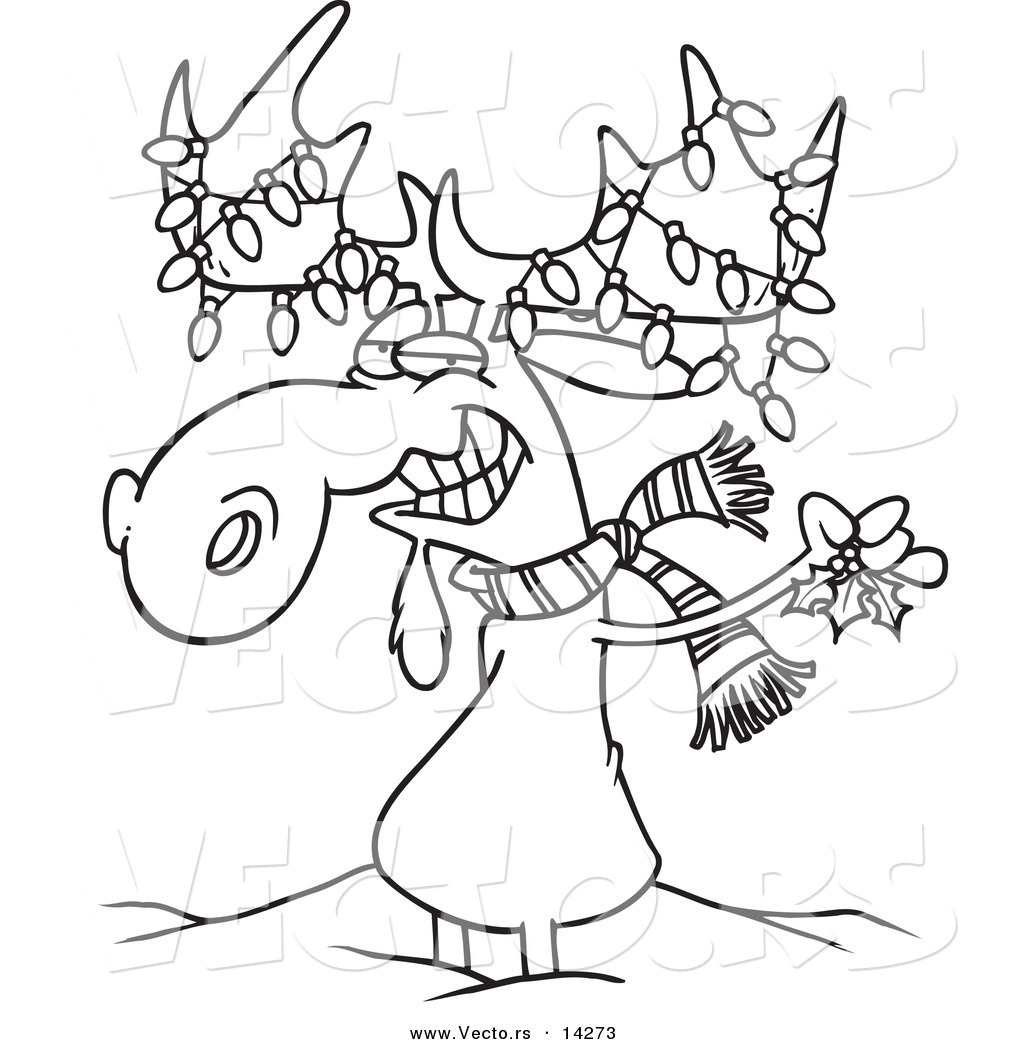 1024x1044 Moose Coloring Pages For Christmas