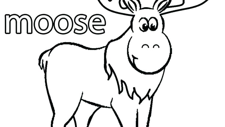 750x425 Moose Coloring Pages X Christmas Moose Coloring Pages
