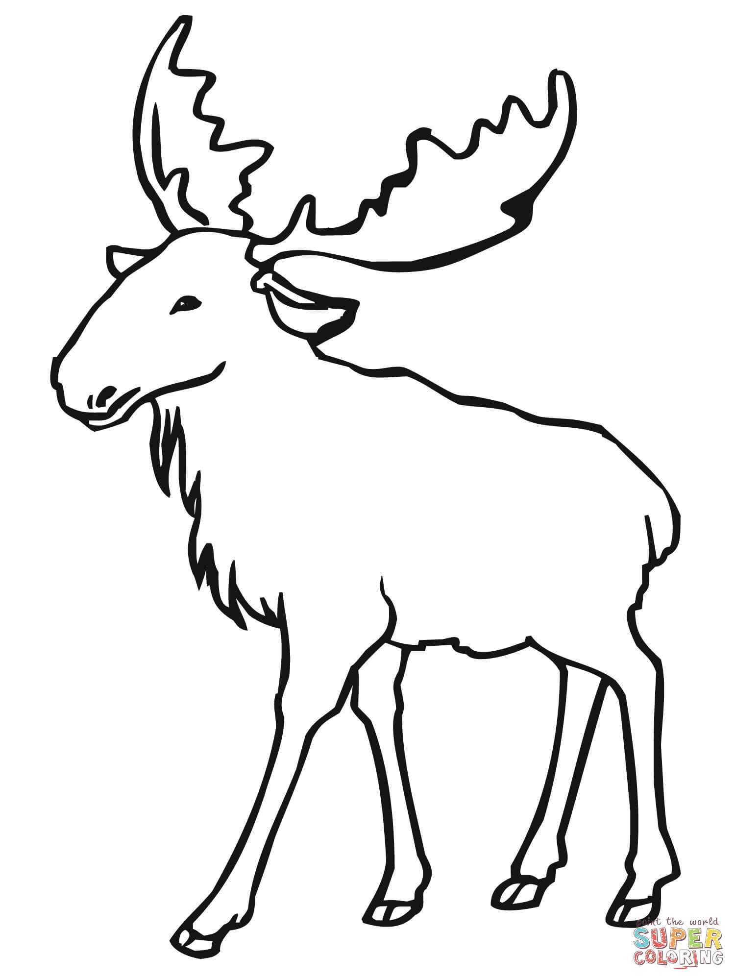 1500x2000 Coloring Moose Coloring