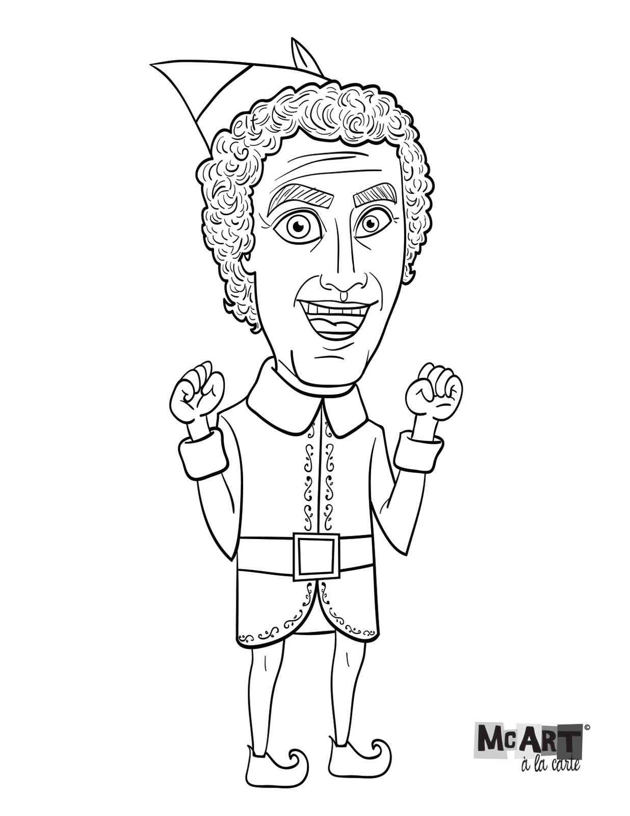 1236x1600 Mcart La Carte Buddy The Elf Coloring Page! Coloring Pages