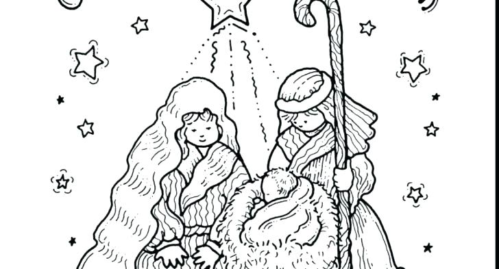 728x393 Printable Christmas Nativity Coloring Pages Printable Nativity