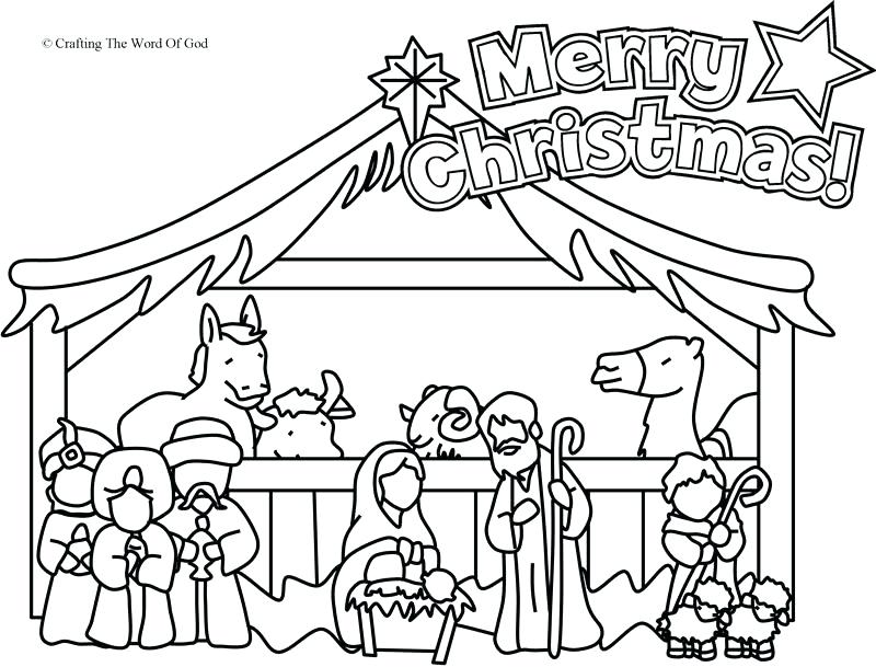 800x609 Nativity Color Sheet Nativity Coloring Pages Free Printable Sheet