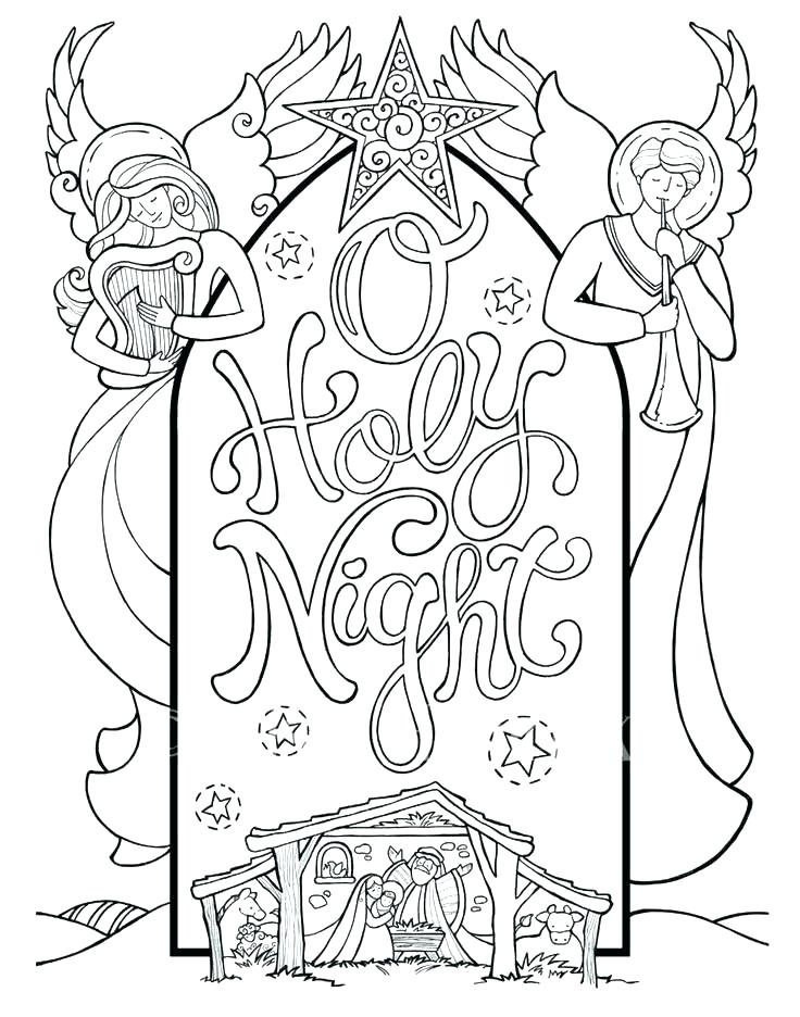 Christmas Scene Coloring Pages Woods Colouring Page Christmas 736x936 Christmas Scene Coloring Pages Woods Colouring Page Christmas