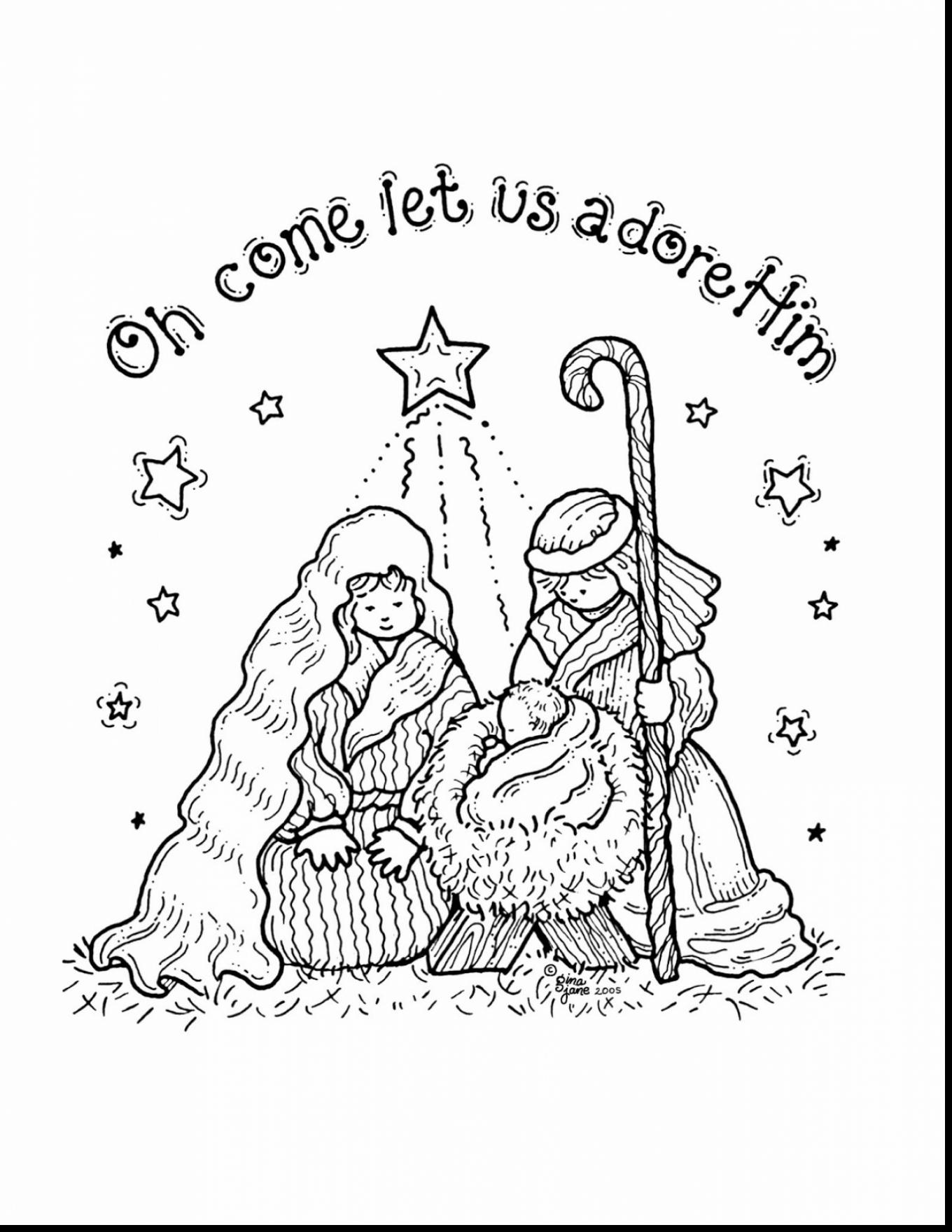 Majestic Design Christmas Nativity Coloring Pages Printable Free 1360x1760 Majestic Design Christmas Nativity Coloring Pages Printable Free