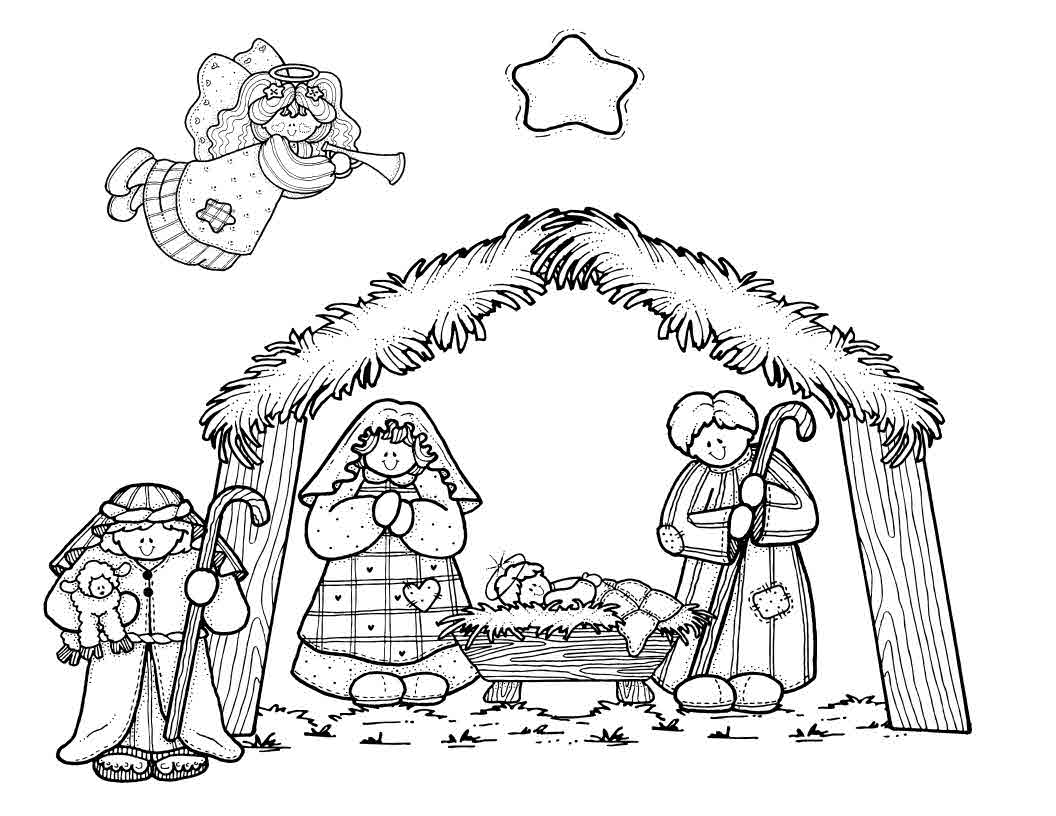 Nativity Coloring Pages 1056x816 Nativity Coloring Pages