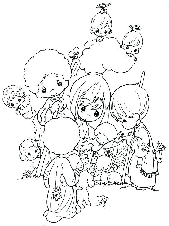 Nativity Scene Coloring Pages Free 564x753 Nativity Scene Coloring Pages Free