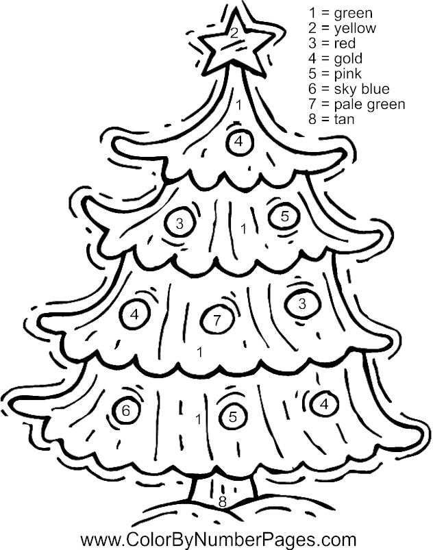 Christmas Color By Number Coloring Pages 632x803 Christmas Color By Number Coloring Pages