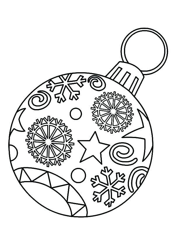 600x800 Christmas Ornaments Coloring Pages Printable Ornaments Coloring