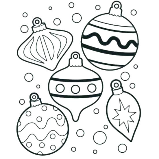 Printable Christmas Tree Ornaments Coloring Pages 550x550 Printable Christmas Tree Ornaments Coloring Pages