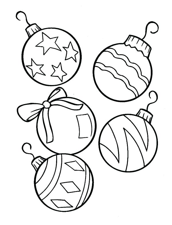 Christmas Decorations Coloring Pages Coloring Ornaments For Tree 600x783 Christmas Decorations Coloring Pages Coloring Ornaments For Tree